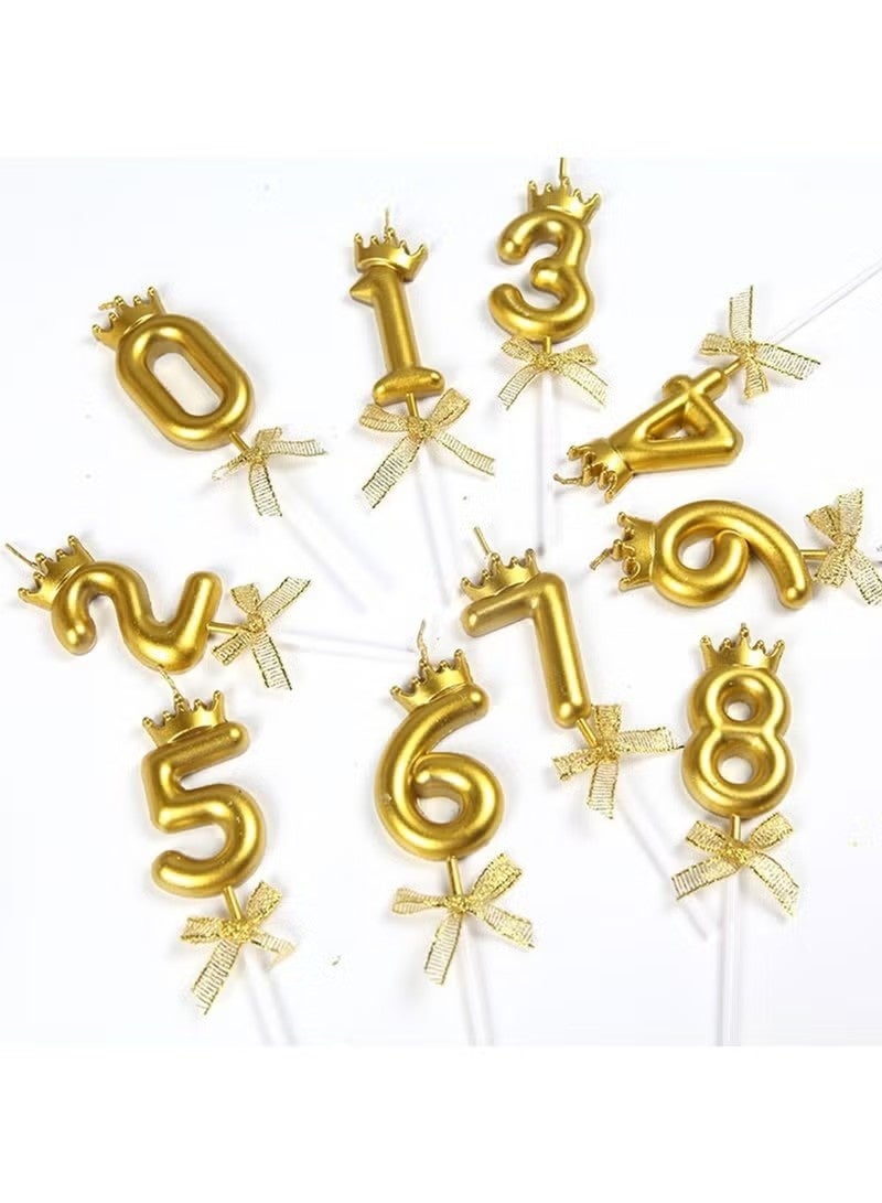 شموع عيد ميلاد مرقمة (من 0 إلى 9)، شموع معدنية للكعك والكب كيك، زينة كعكة عيد ميلاد سعيد، هدايا ذهبية للنساء والرجال - Image 5
